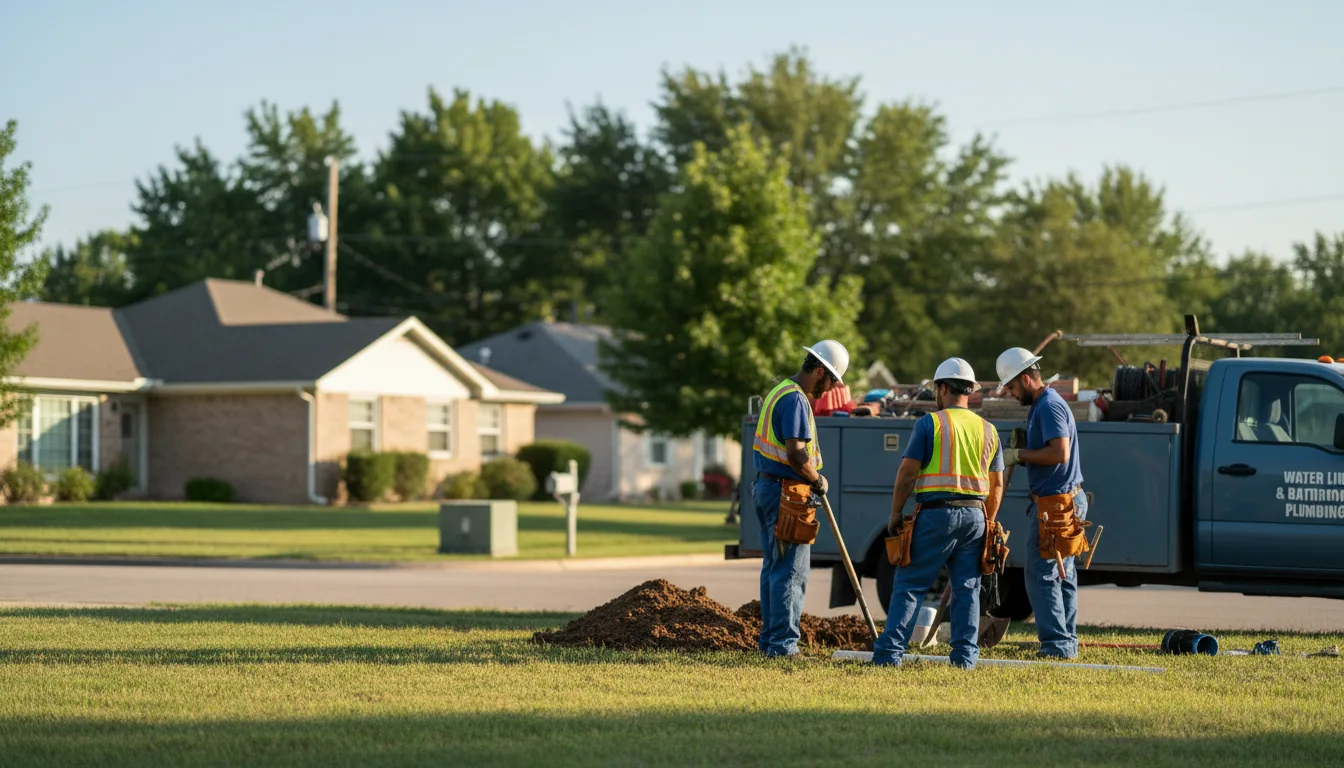 Residential water line and bathroom plumbing service in Center, TX